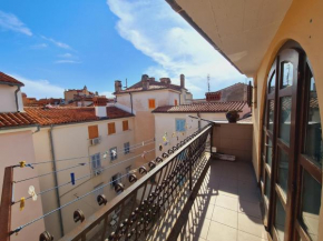 Piran old town step to the sea